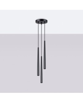 Lampa wisząca BLISS 3P czarna Sollux SL.1463