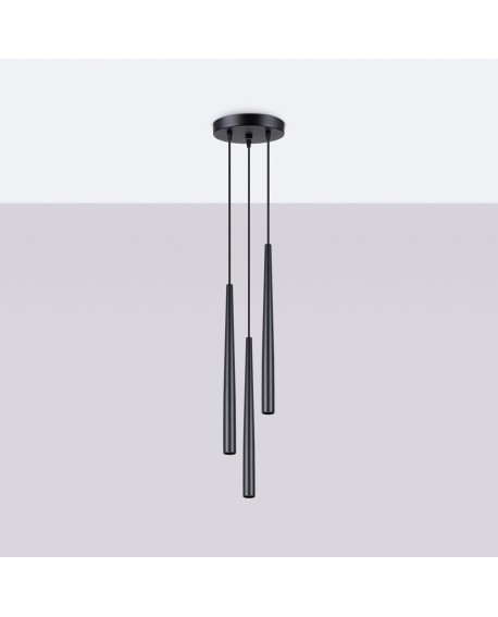 Lampa wisząca BLISS 3P czarna Sollux SL.1463