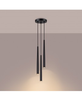 Lampa wisząca BLISS 3P czarna Sollux SL.1463