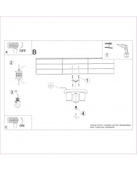 Plafon LAGOS 3P biały Sollux SL.1464