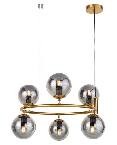 LAMPA WISZĄCA MOSIĘŻNA NOWOCZESNA CEREDO W6 LUMINA DECO