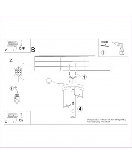Plafon LAGOS 5P biały Sollux SL.1465