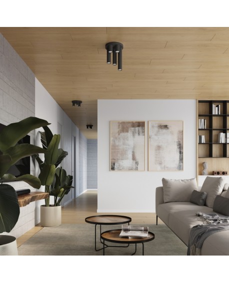 Plafon LAGOS 5P czarny Sollux SL.1467