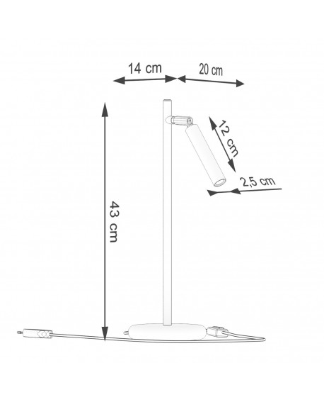 Lampa biurkowa PASTELO czarna Sollux SL.1469