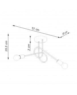 Żyrandol LOOP 2 biały Sollux SL.1471