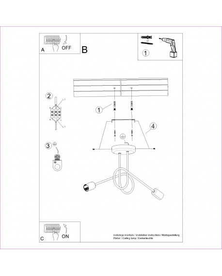 Żyrandol LOOP 2 biały Sollux SL.1471