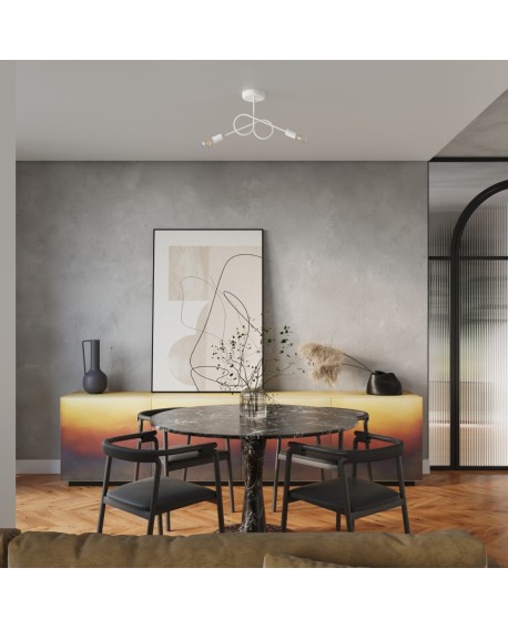 Żyrandol LOOP 2 biały Sollux SL.1471