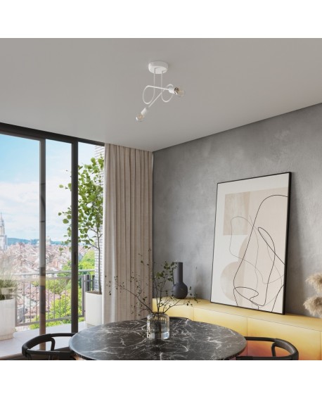 Żyrandol LOOP 2 biały Sollux SL.1471