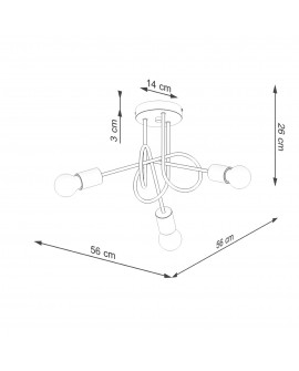 Żyrandol EMBER 3 biały Sollux SL.1474