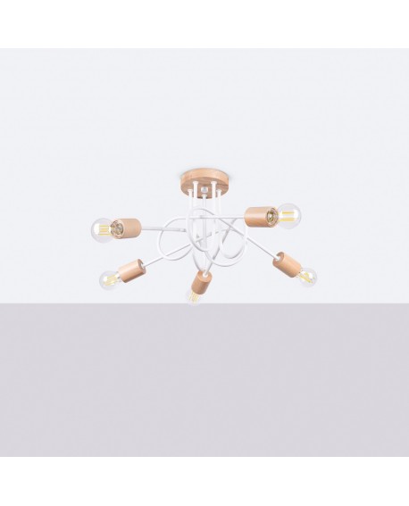 Żyrandol EMBER 5 biały Sollux SL.1475