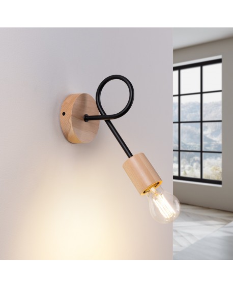 Kinkiet EMBER czarny Sollux SL.1476