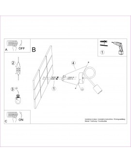 Kinkiet EMBER czarny Sollux SL.1476