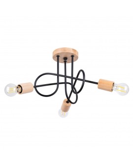 Żyrandol EMBER 3 czarny Sollux SL.1477