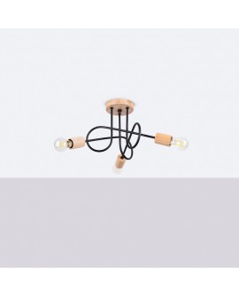 Żyrandol EMBER 3 czarny Sollux SL.1477