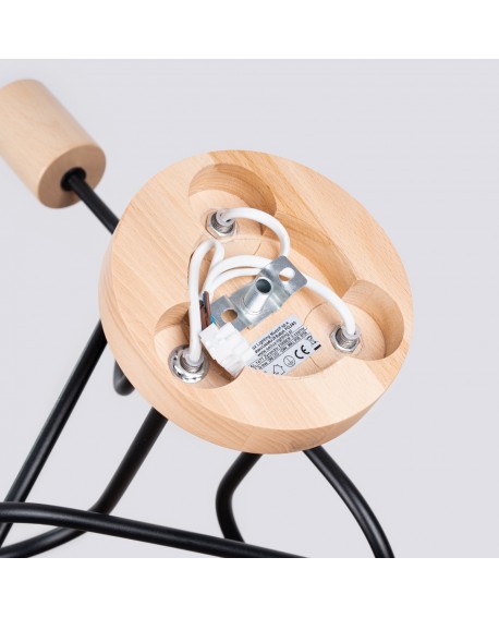 Żyrandol EMBER 3 czarny Sollux SL.1477