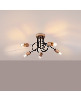 Żyrandol EMBER 5 czarny Sollux SL.1478