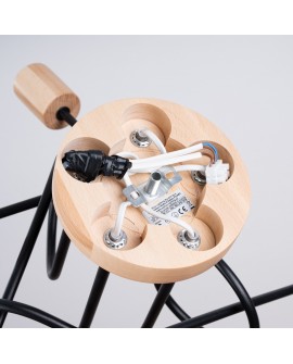 Żyrandol EMBER 5 czarny Sollux SL.1478