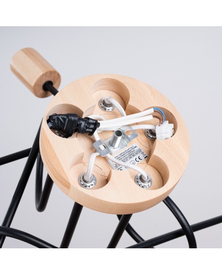 Żyrandol EMBER 5 czarny Sollux SL.1478