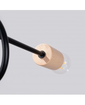 Żyrandol EMBER 5 czarny Sollux SL.1478