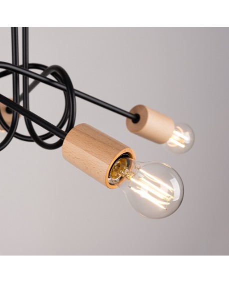 Żyrandol EMBER 5 czarny Sollux SL.1478