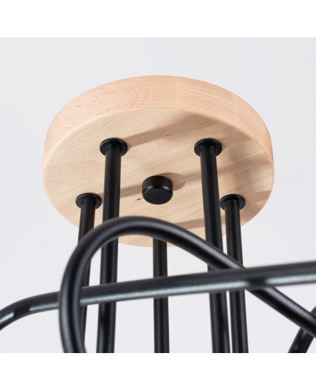 Żyrandol EMBER 5 czarny Sollux SL.1478