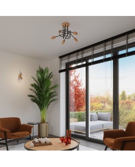 Żyrandol EMBER 5 czarny Sollux SL.1478