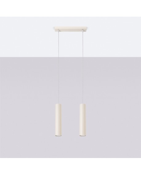 Lampa wisząca LAGOS 2 beżowa Sollux SL.1480