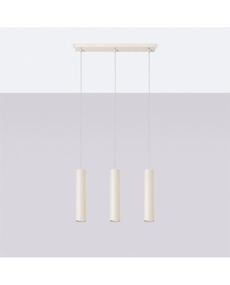 Lampa wisząca LAGOS 3L beżowa Sollux SL.1481
