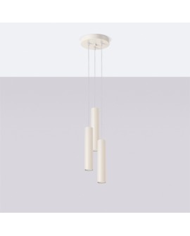 Lampa wisząca LAGOS 3P beżowa Sollux SL.1482