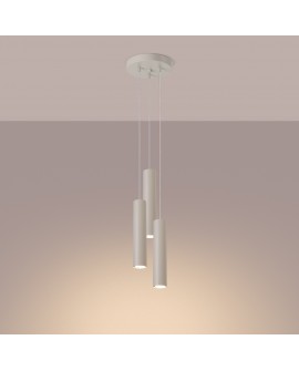 Lampa wisząca LAGOS 3P beżowa Sollux SL.1482