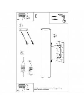 Kinkiet LAGOS 2 beżowy Sollux SL.1483