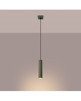 Lampa wisząca LAGOS 1 zielona oliwka Sollux SL.1484