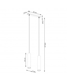 Lampa wisząca LAGOS 2 zielona oliwka Sollux SL.1485