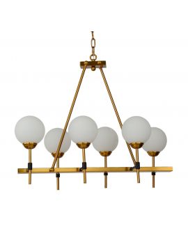 NOWOCZESNA LAMPA WISZĄCA ZŁOTO SZCZOTKOWANE ALDONO W6 LUMINA DECO