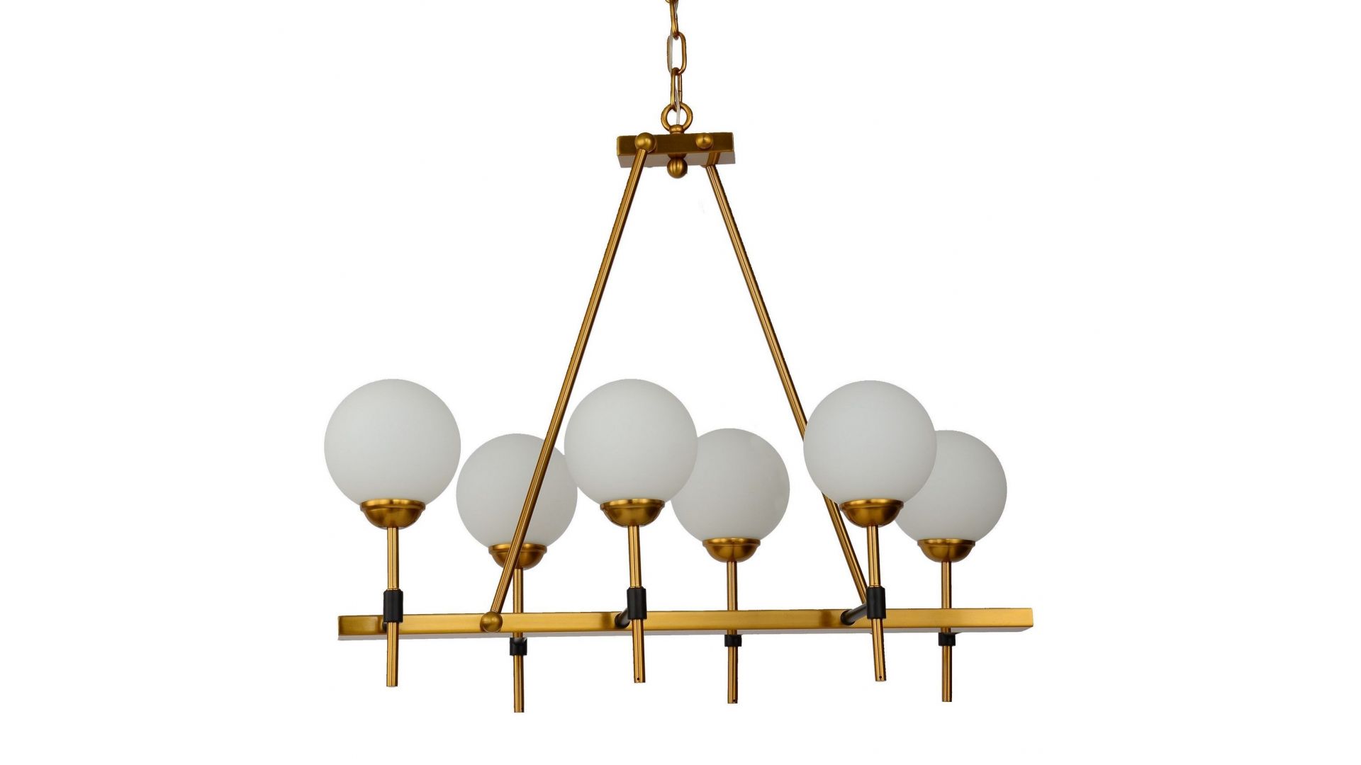 NOWOCZESNA LAMPA WISZĄCA ZŁOTO SZCZOTKOWANE ALDONO W6 LUMINA DECO