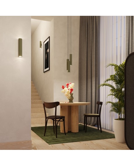 Lampa wisząca LAGOS 3L zielona oliwka Sollux SL.1486