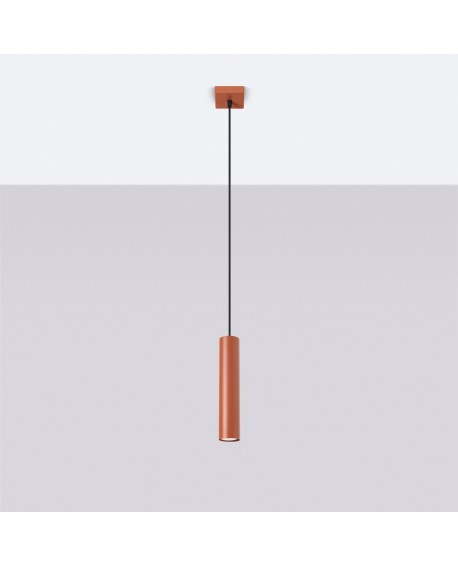 Lampa wisząca LAGOS 1 ochra czerwona Sollux SL.1489