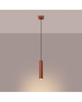 Lampa wisząca LAGOS 1 ochra czerwona Sollux SL.1489
