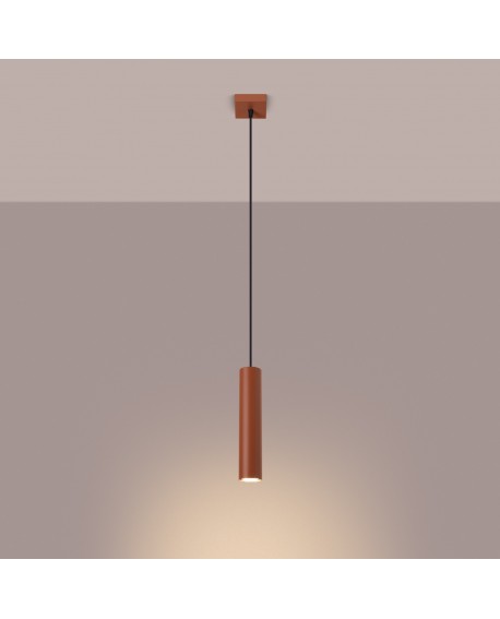 Lampa wisząca LAGOS 1 ochra czerwona Sollux SL.1489