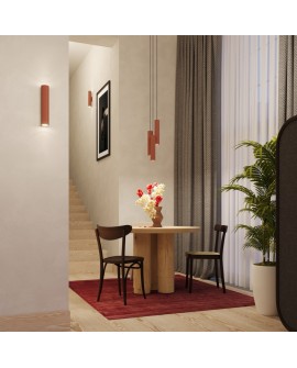 Lampa wisząca LAGOS 1 ochra czerwona Sollux SL.1489