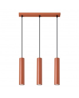 Lampa wisząca LAGOS 3L ochra czerwona Sollux SL.1491