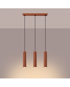Lampa wisząca LAGOS 3L ochra czerwona Sollux SL.1491