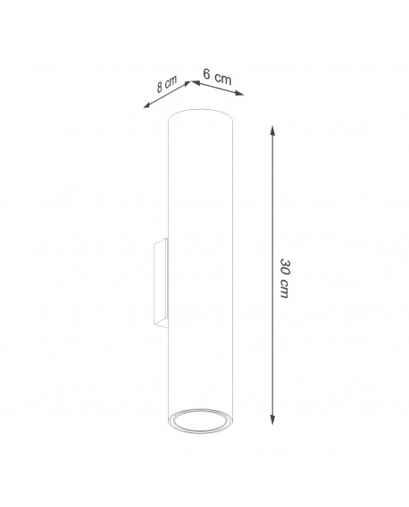 Kinkiet LAGOS 2 ochra czerwona Sollux SL.1493