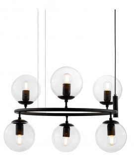 LAMPA WISZĄCA CZARNA NOWOCZESNA CEREDO W6 LUMINA DECO