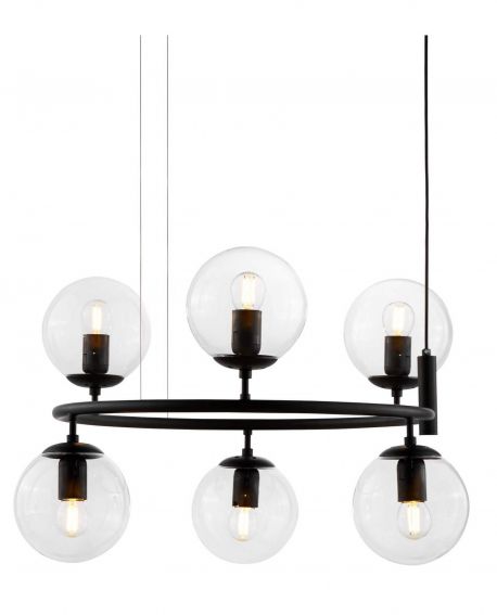 LAMPA WISZĄCA CZARNA NOWOCZESNA CEREDO W6 LUMINA DECO