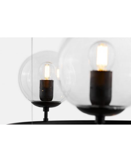 LAMPA WISZĄCA CZARNA NOWOCZESNA CEREDO W6 LUMINA DECO