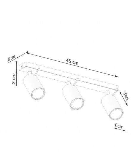 Plafon RING 3L beżowy Sollux SL.1496