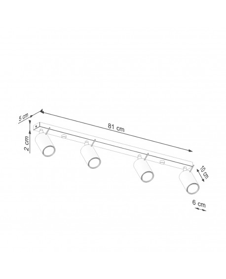 Plafon RING 4L beżowy Sollux SL.1498