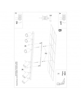 Plafon RING 6L beżowy Sollux SL.1499