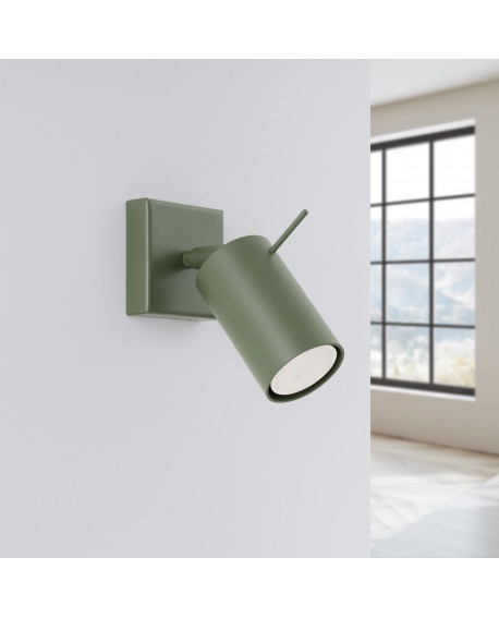 Kinkiet RING zielony oliwkowy Sollux SL.1500